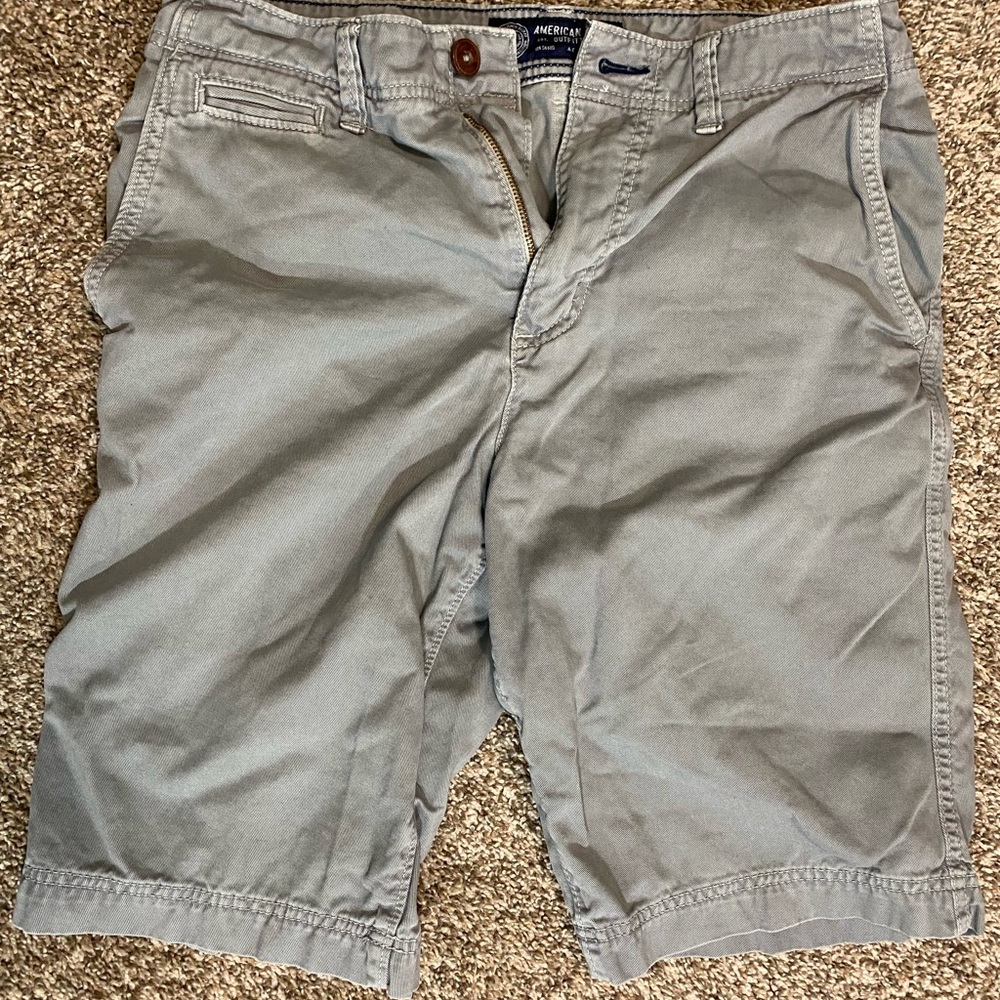 American eagle outfitters grey cargo shorts size 30